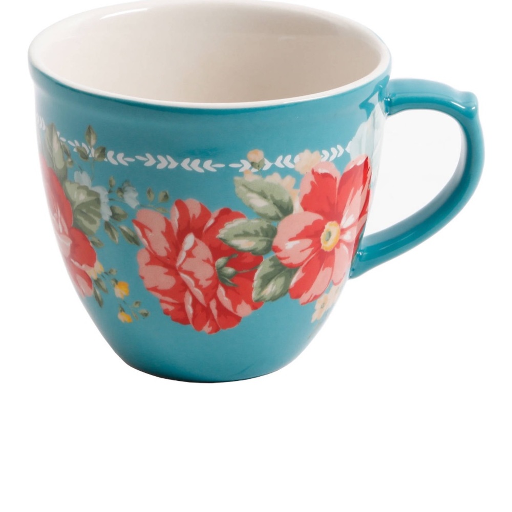 The Pioneer Woman 4 Piece Vintage Floraln Mug.  4- 17 oz stoneware coffee cup